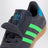 Baskets Gazelle bleu/vert avec lacets élastiques