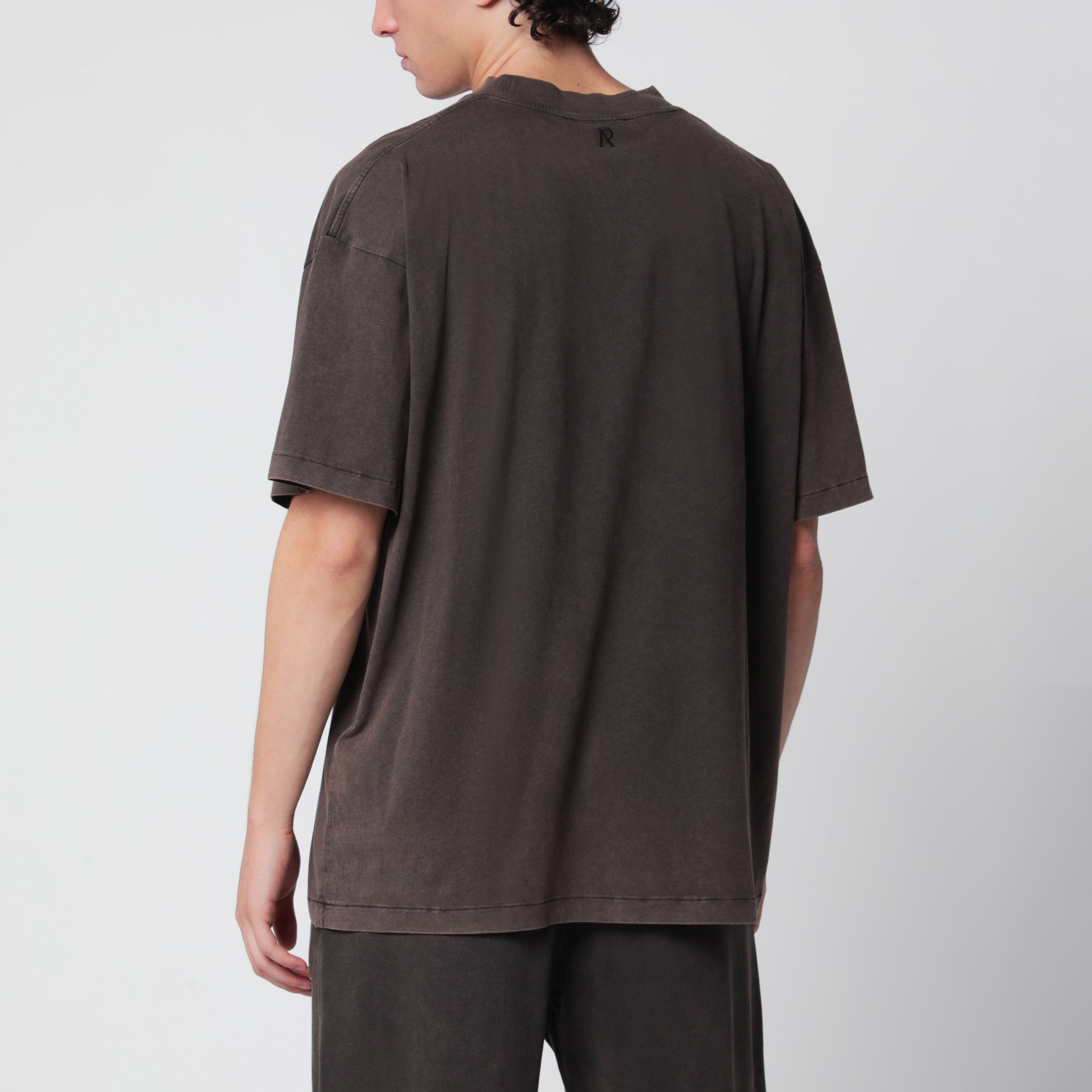 Kurzarm-T-Shirt in Kaffeebraun