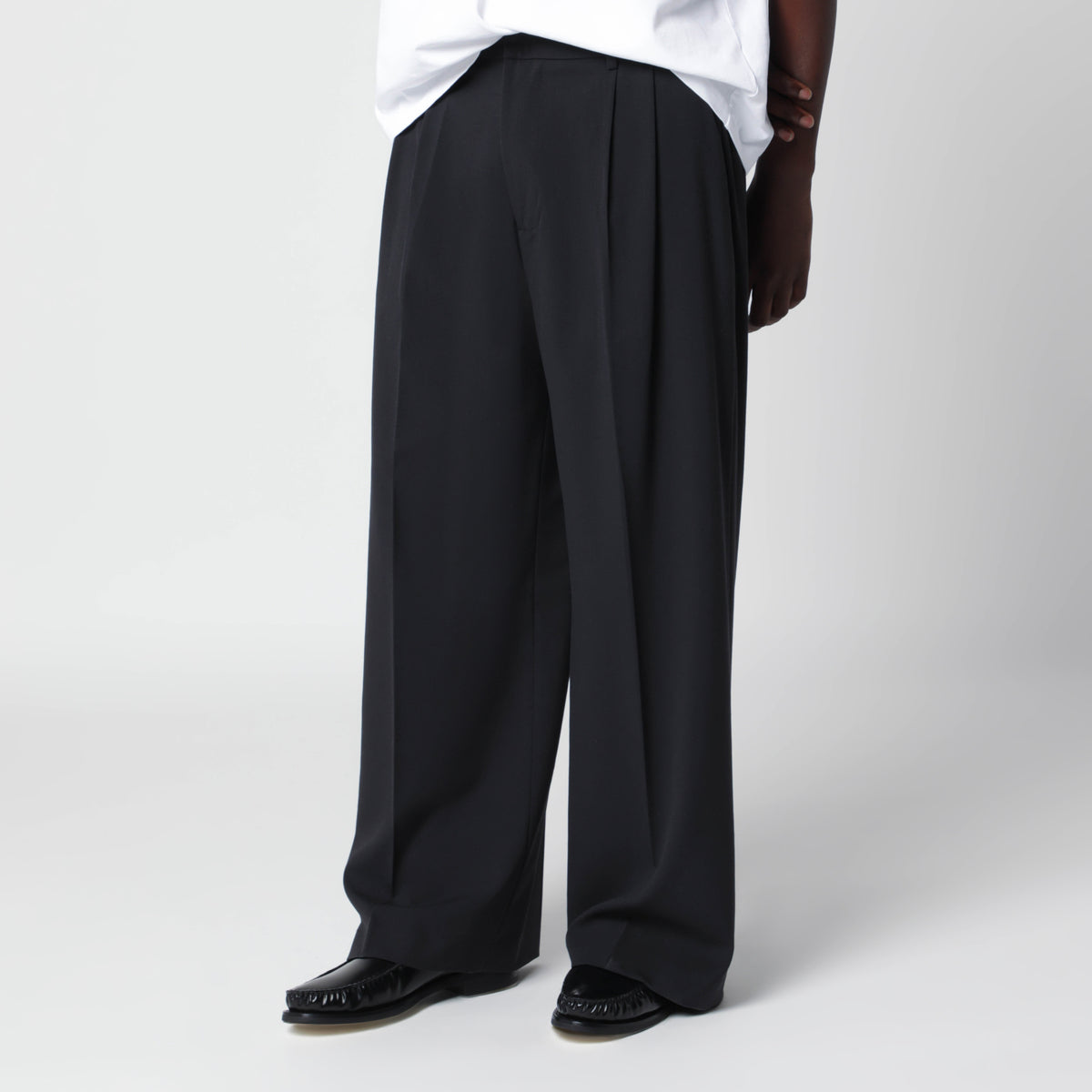 Schwarze Inno Hose aus Wollmischung