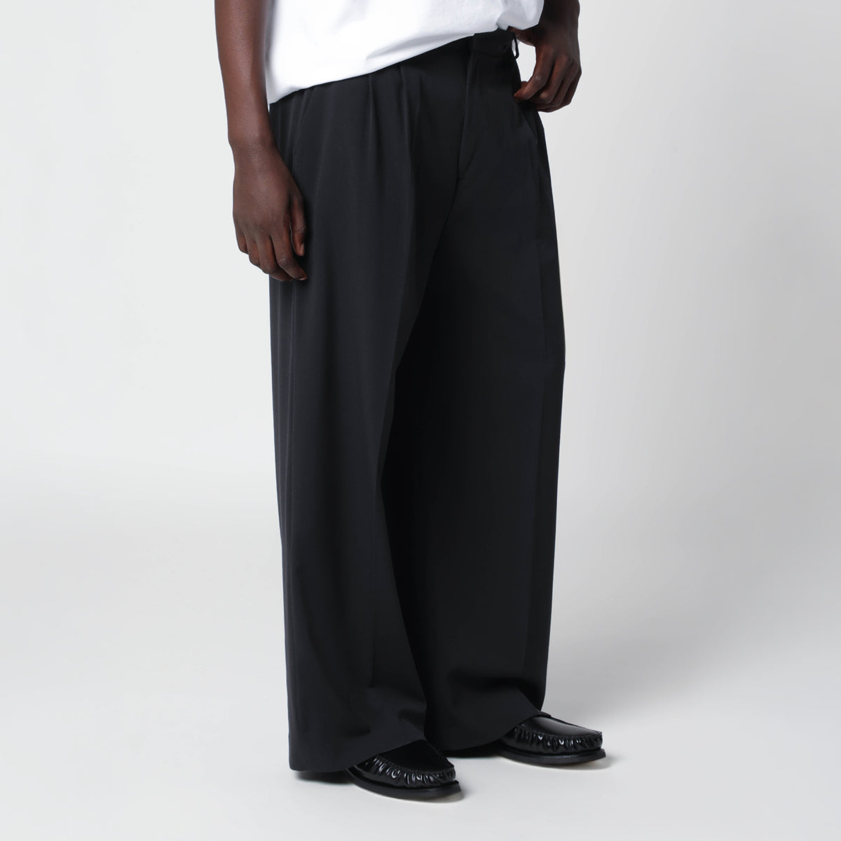 Schwarze Inno Hose aus Wollmischung