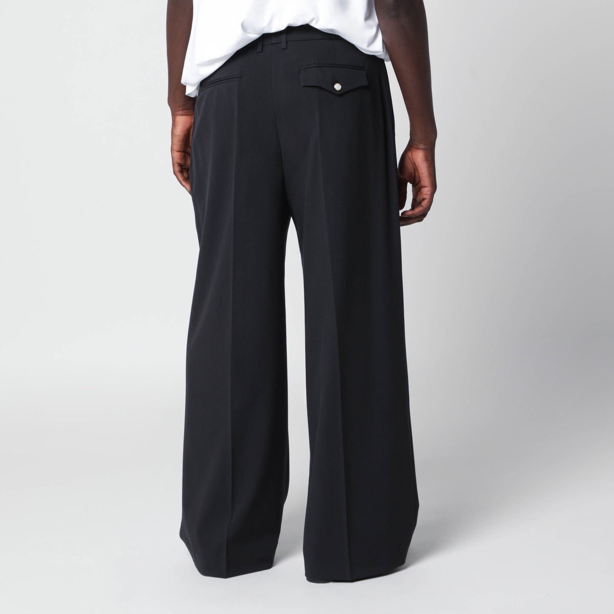 Schwarze Inno Hose aus Wollmischung