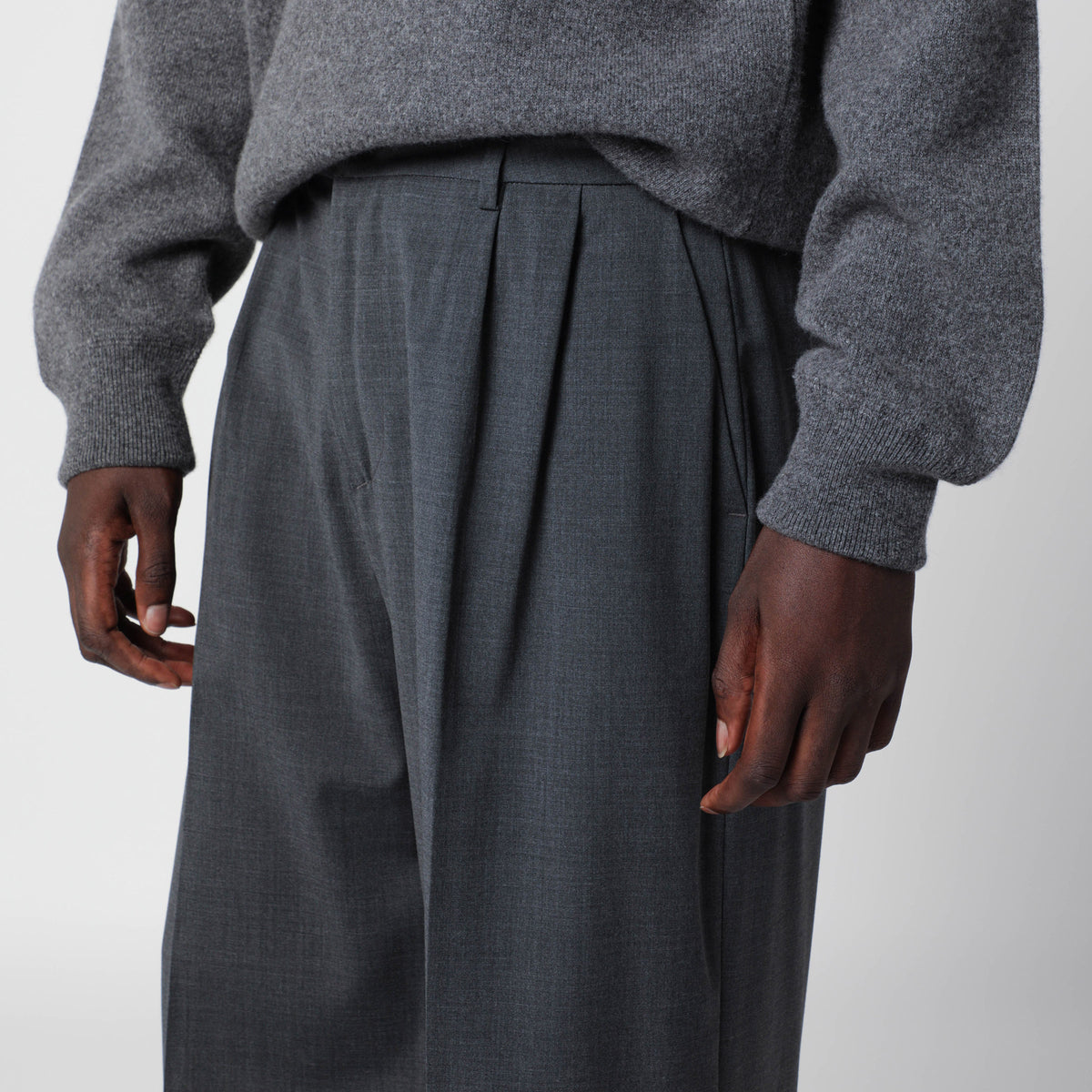 Dunkelgraue Inno Hose aus Wollmischung