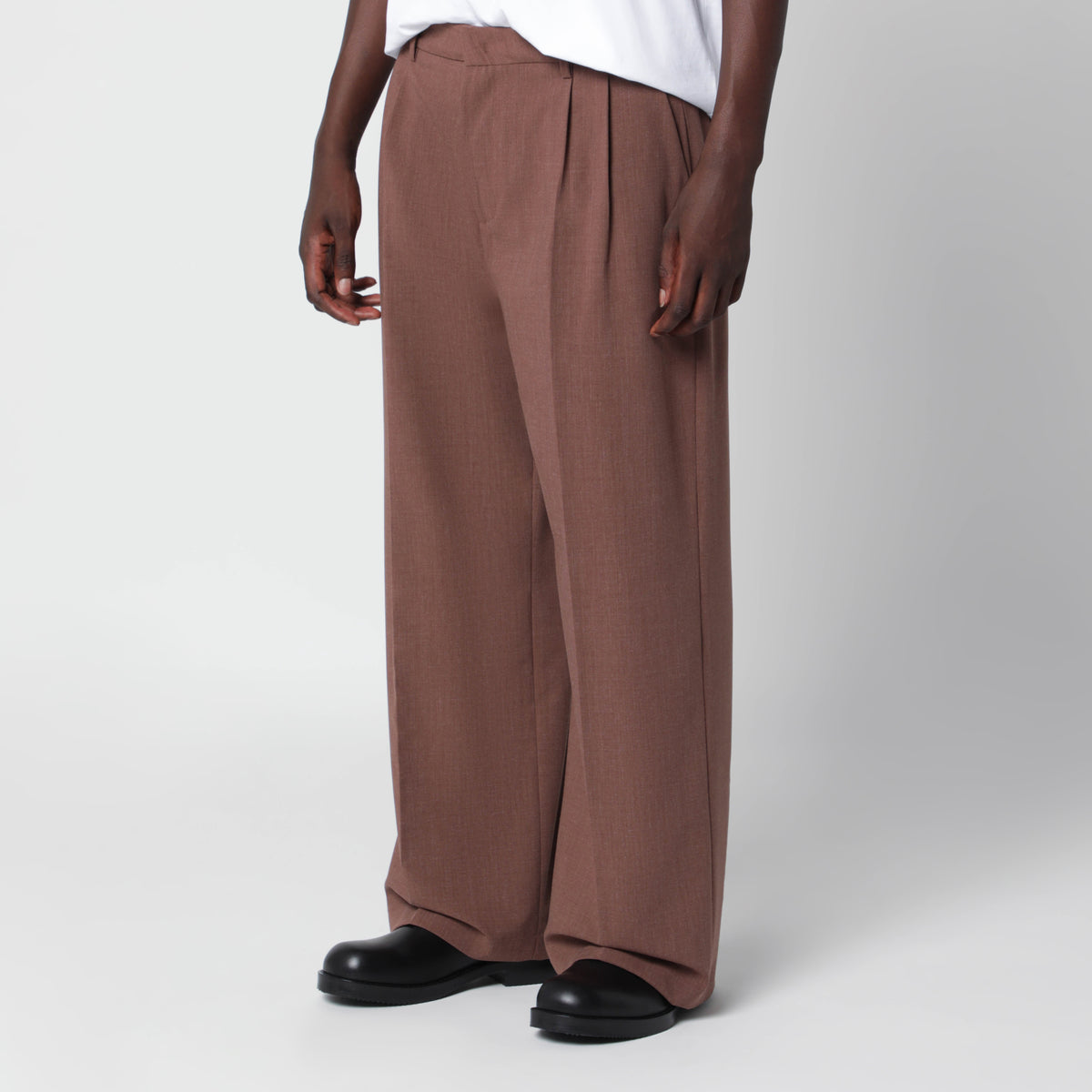 Ziegelfarbene Inno Hose aus Wollmischung