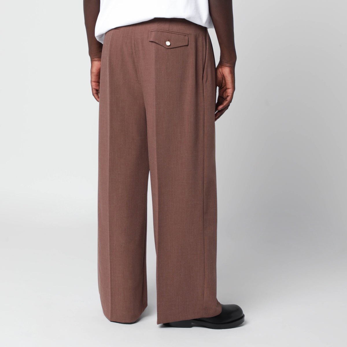 Ziegelfarbene Inno Hose aus Wollmischung