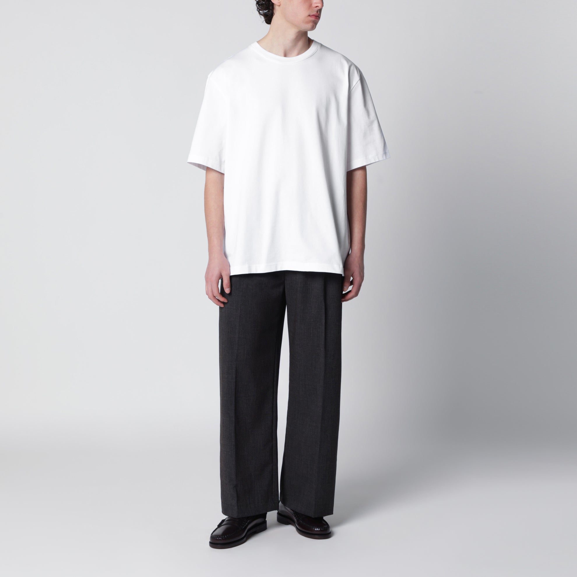 Dark grey Inno trousers in viscose blend