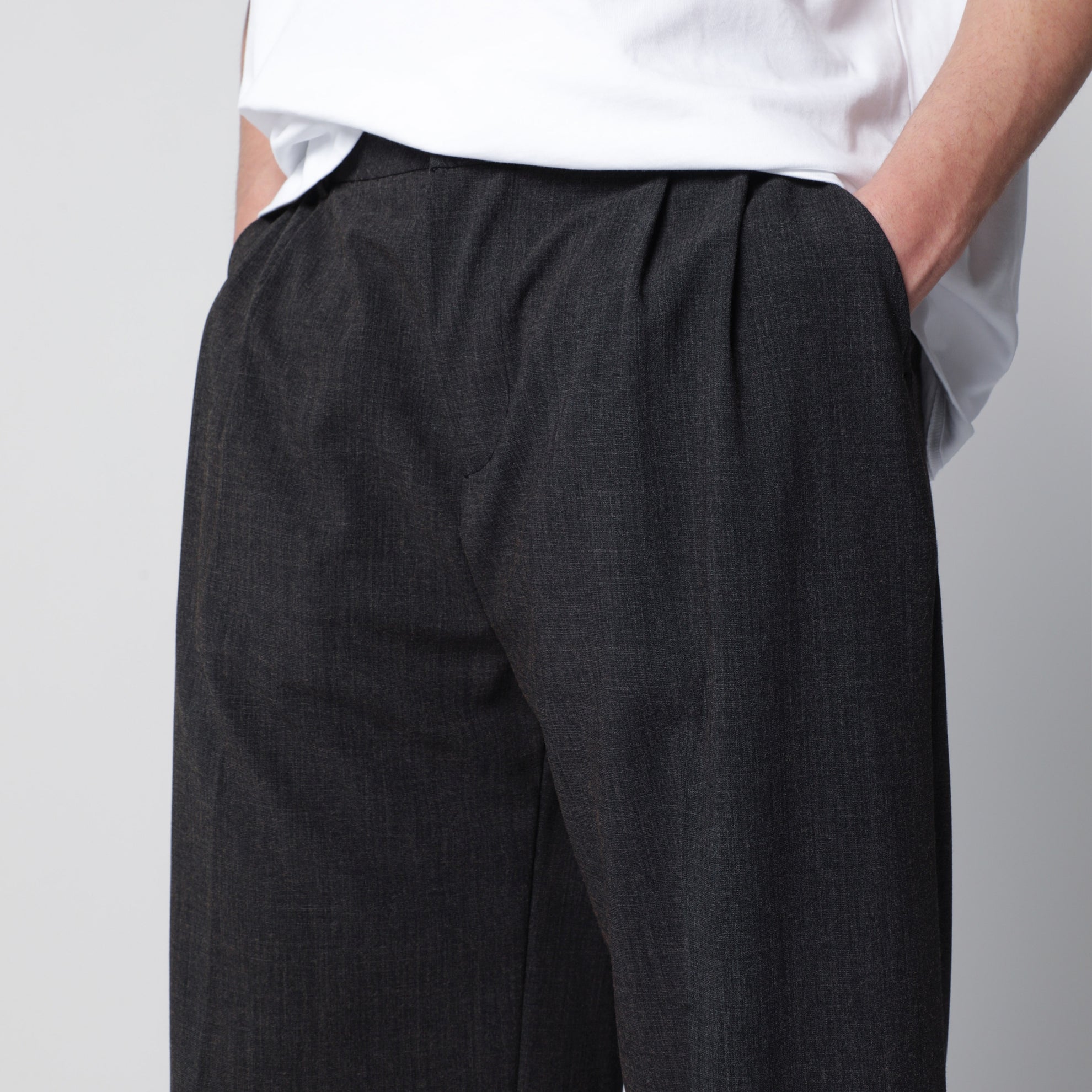 Dark grey Inno trousers in viscose blend
