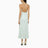 Robe Noel bleu clair en satin