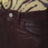 Bordeauxroter Midirock aus Leder