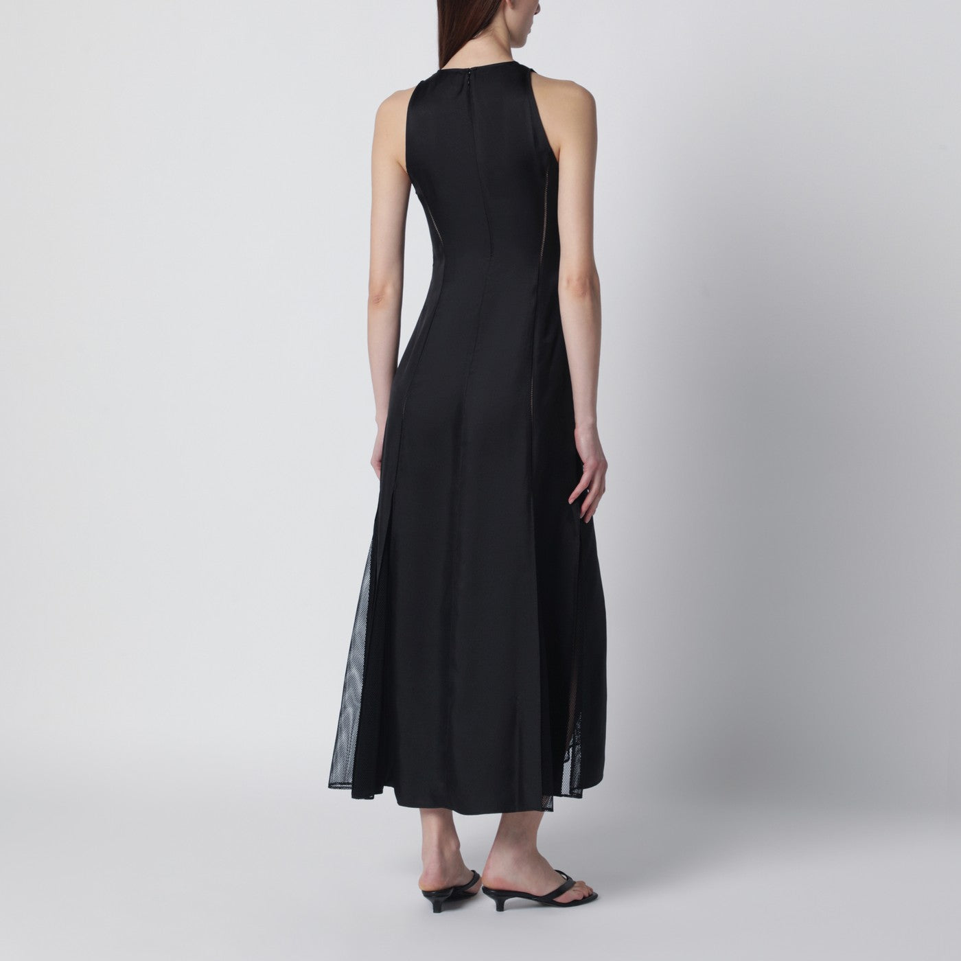 Abito Iraka in twill di seta nero