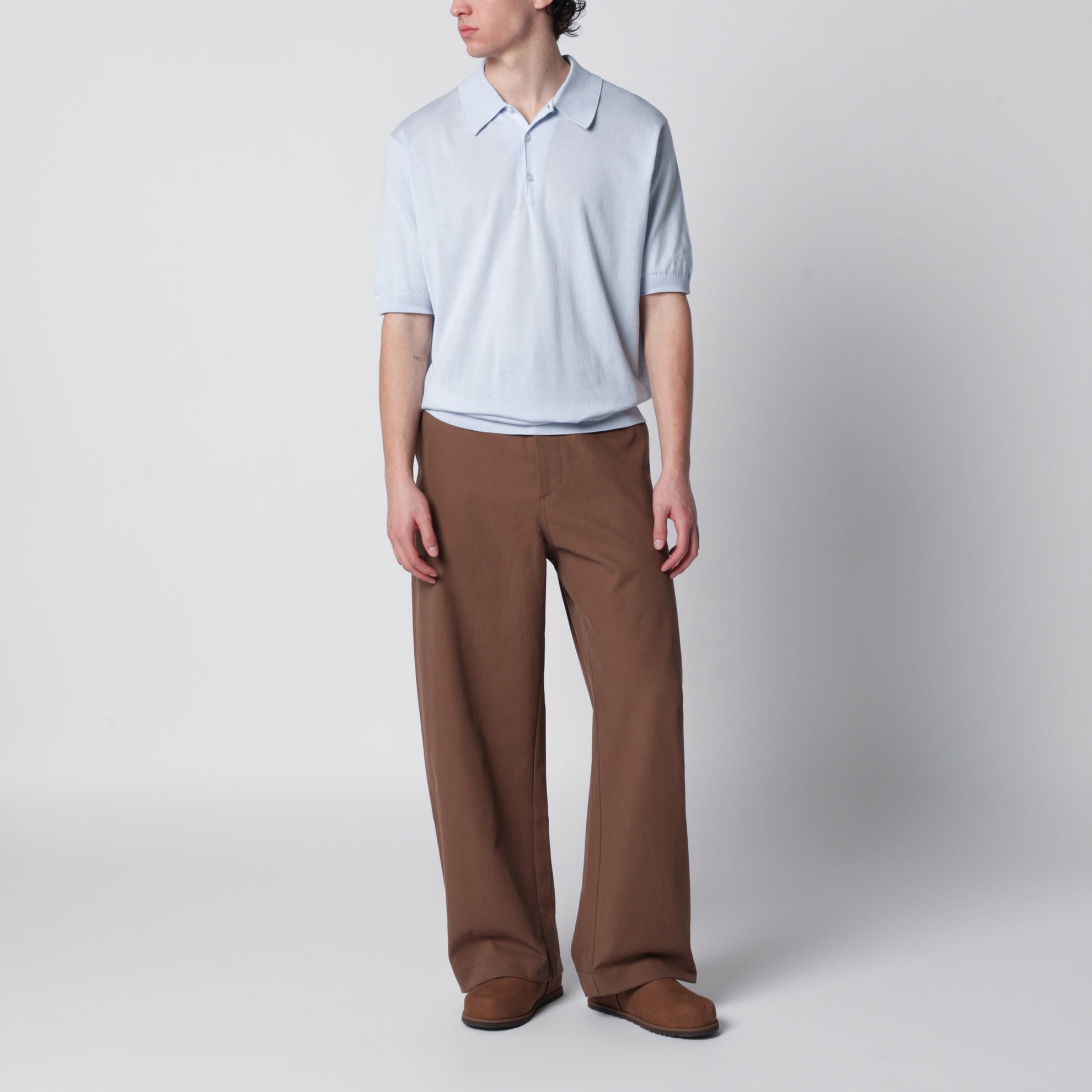 Polo Isis azzurra in cotone