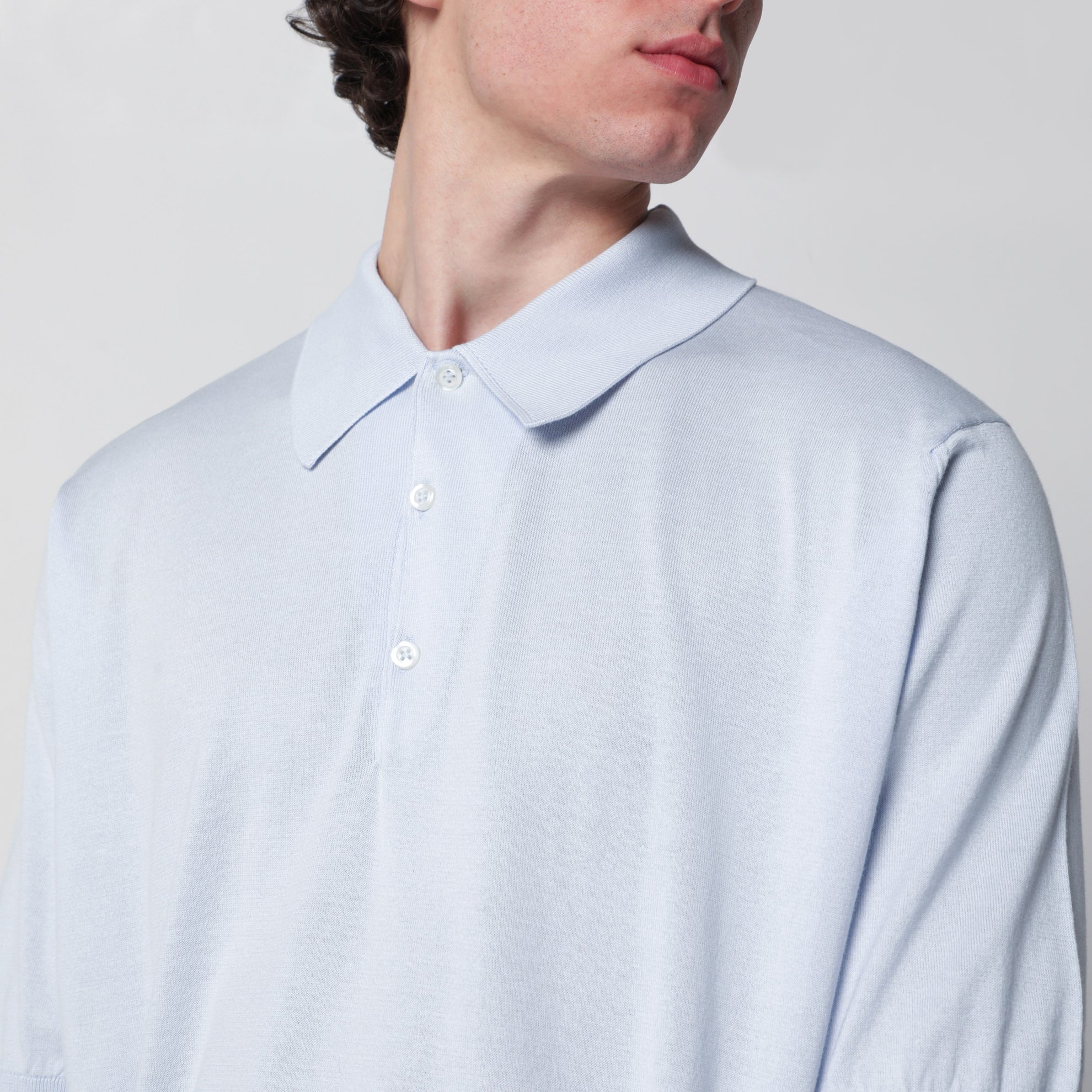 Polo Isis azzurra in cotone