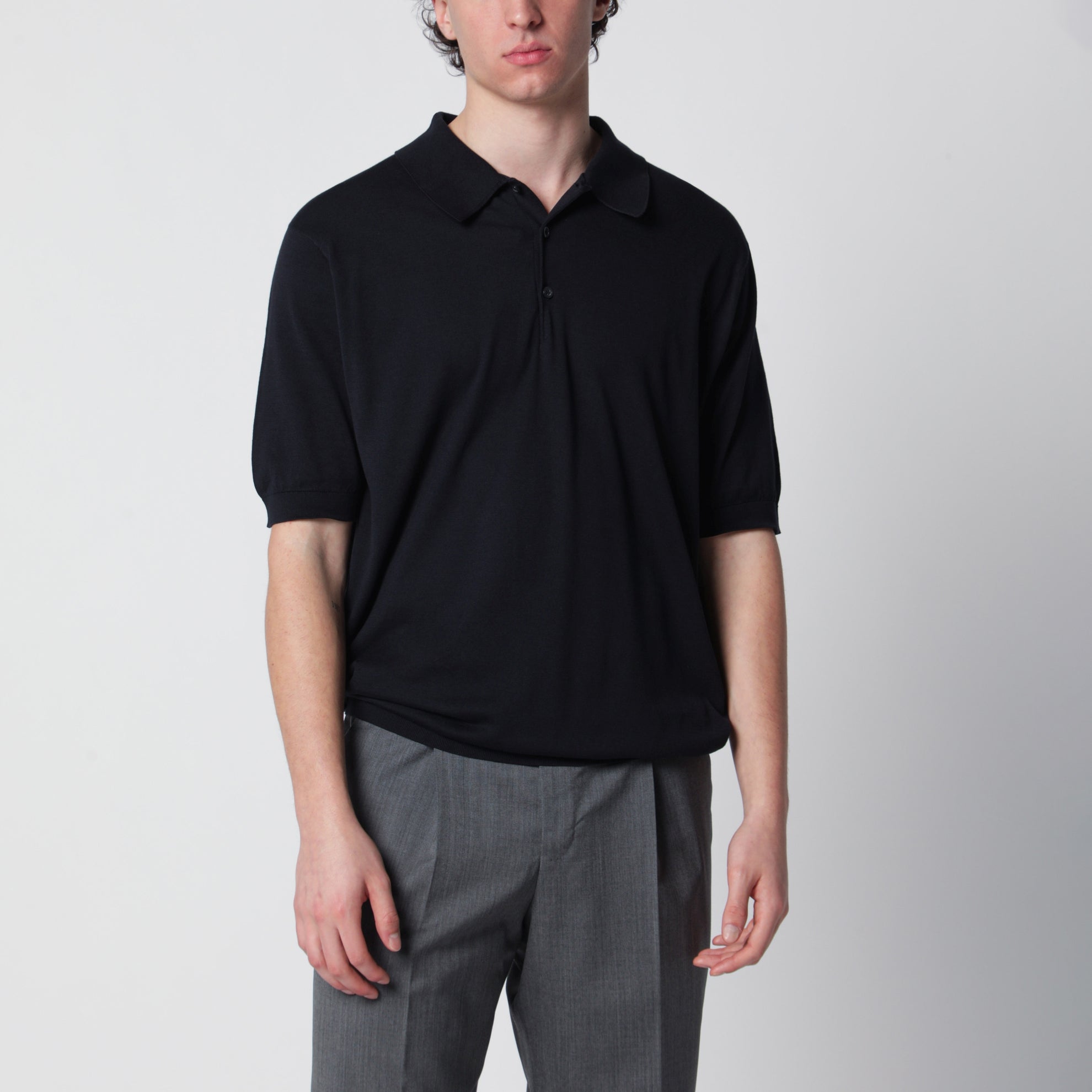 Polo Isis blu navy in cotone