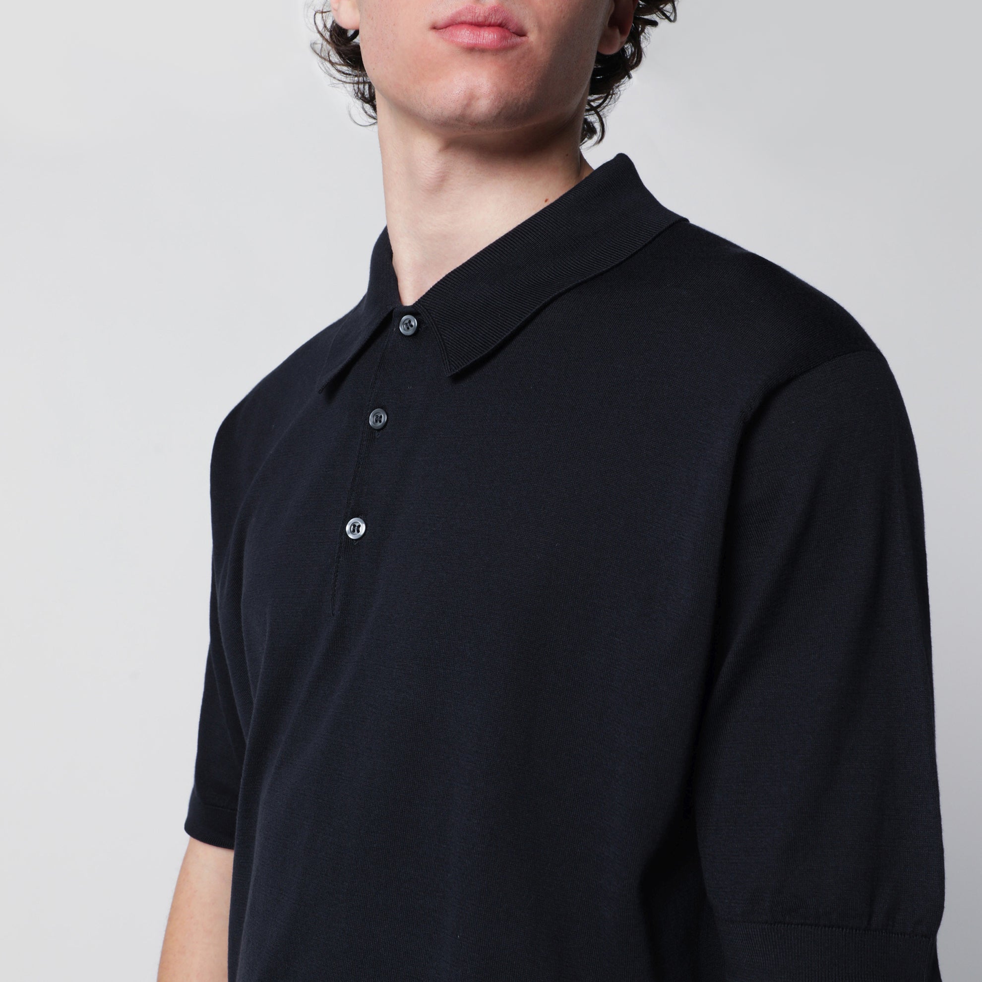 Polo Isis blu navy in cotone