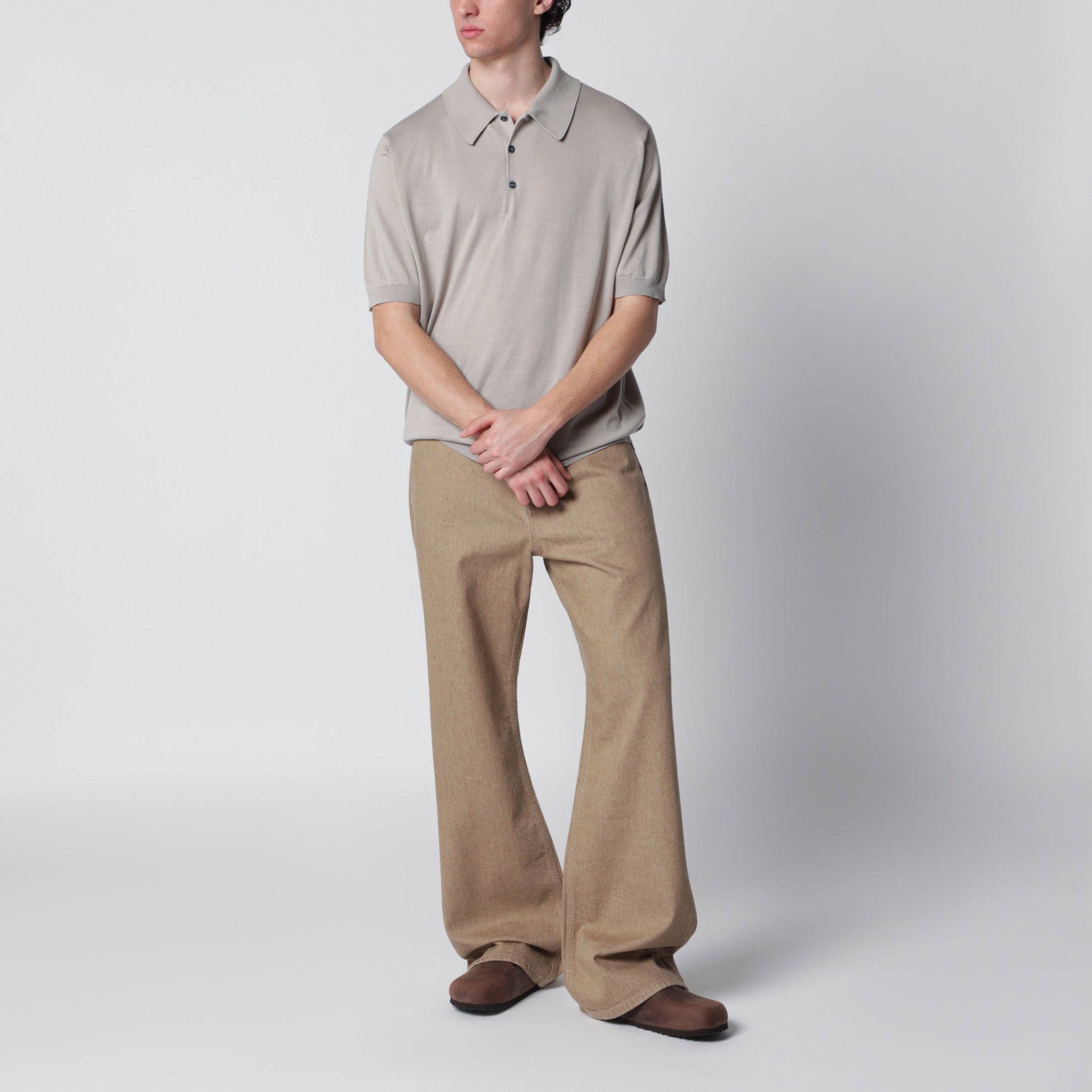 Polo Isis beige chiara in cotone