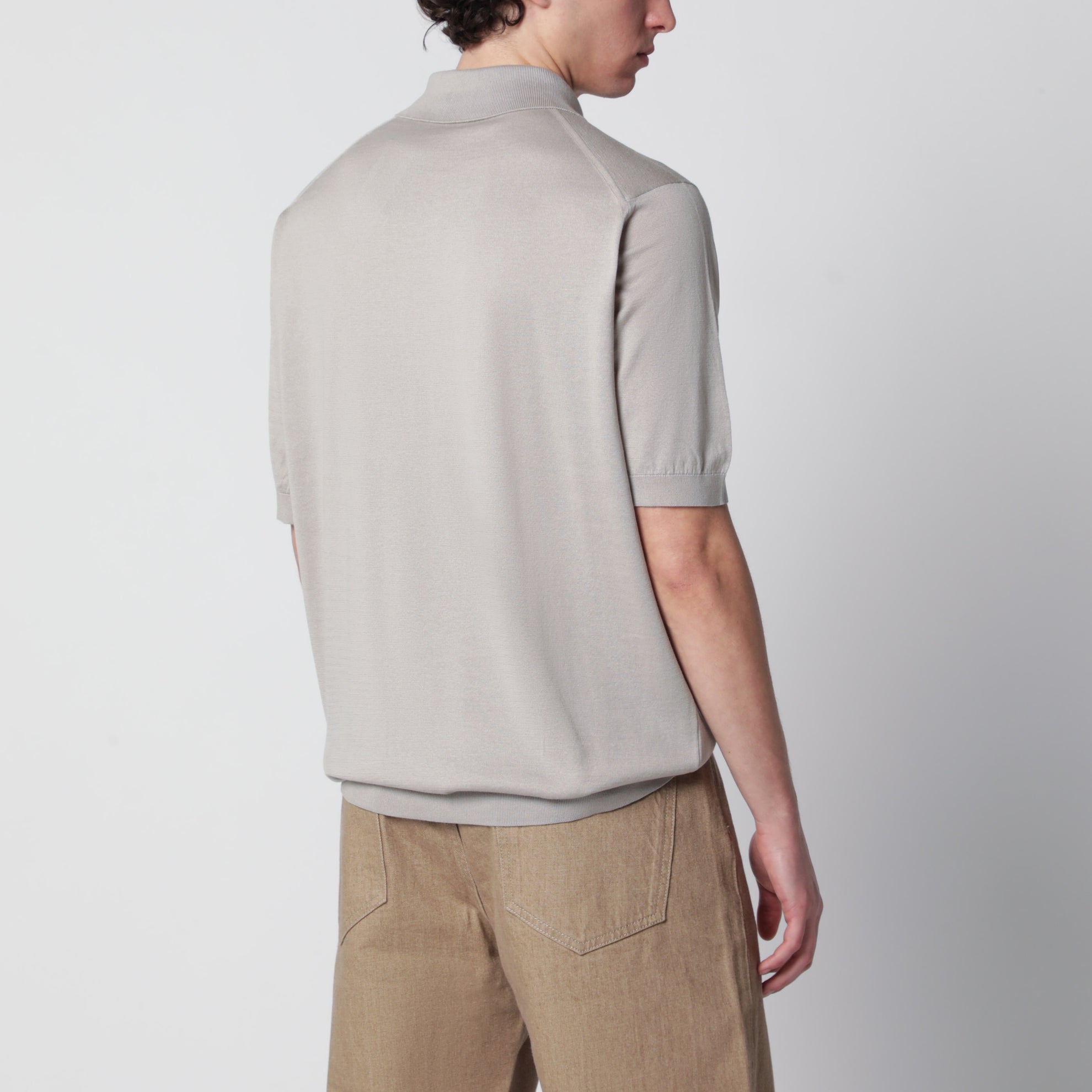 Polo Isis beige chiara in cotone