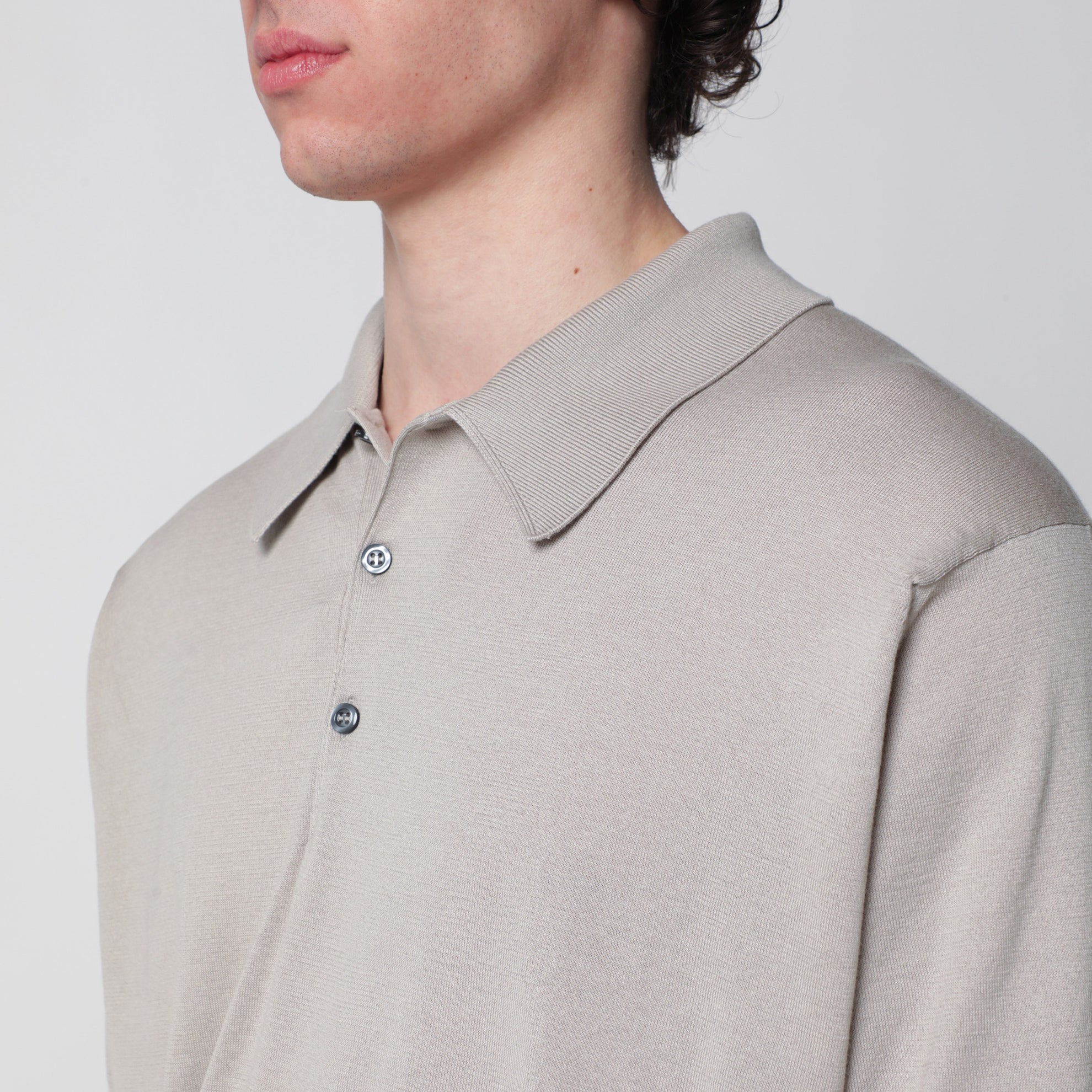 Polo Isis beige chiara in cotone