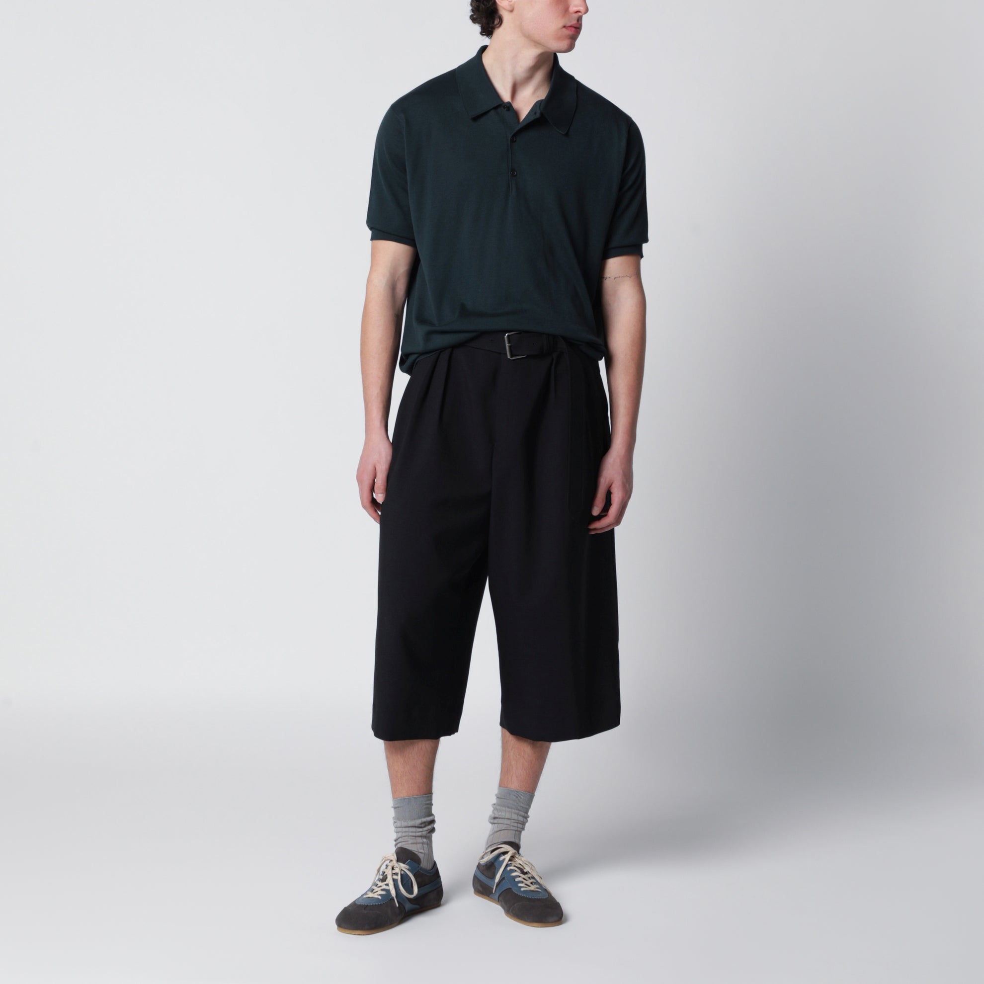 Polo Isis verde foresta in cotone
