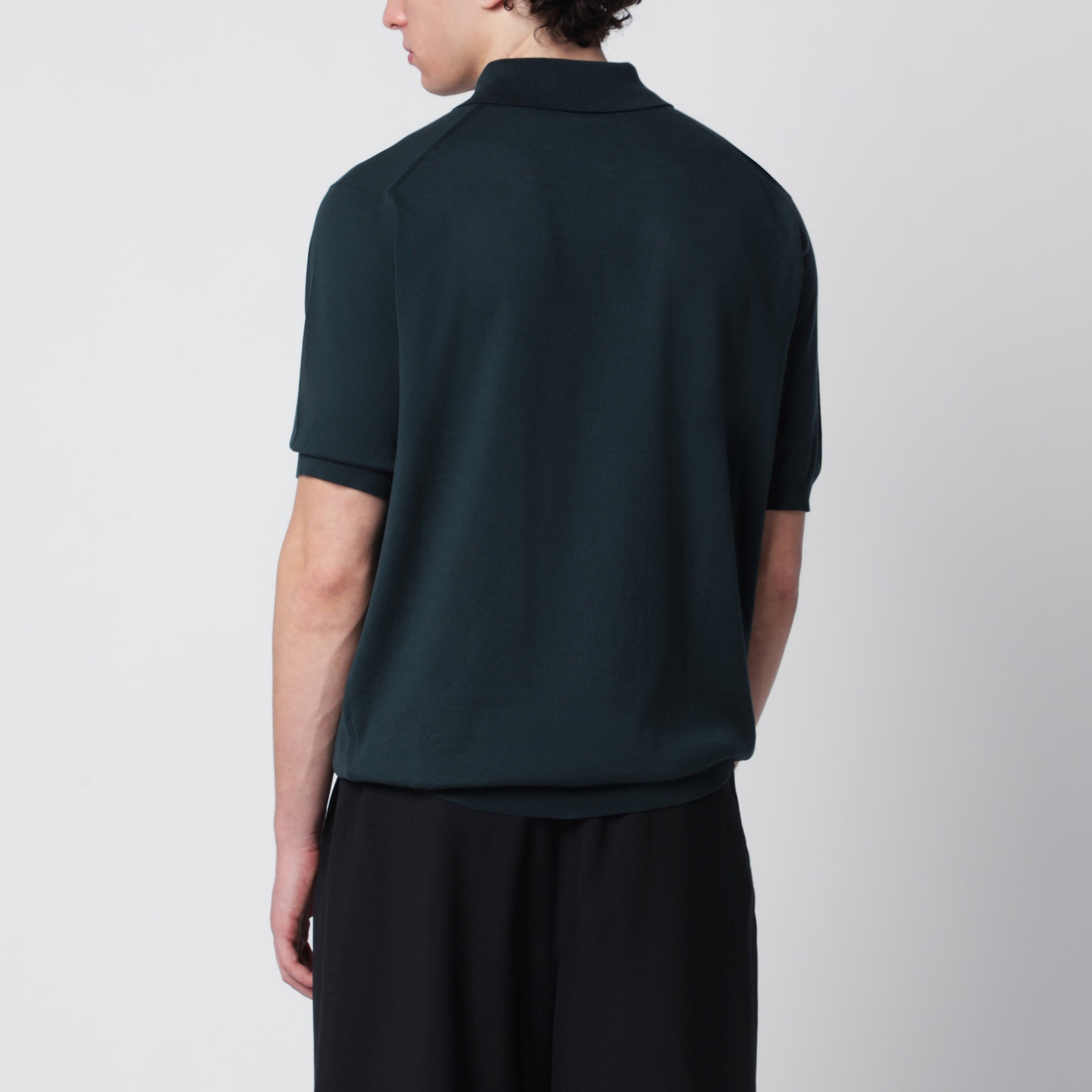 Polo Isis verde foresta in cotone