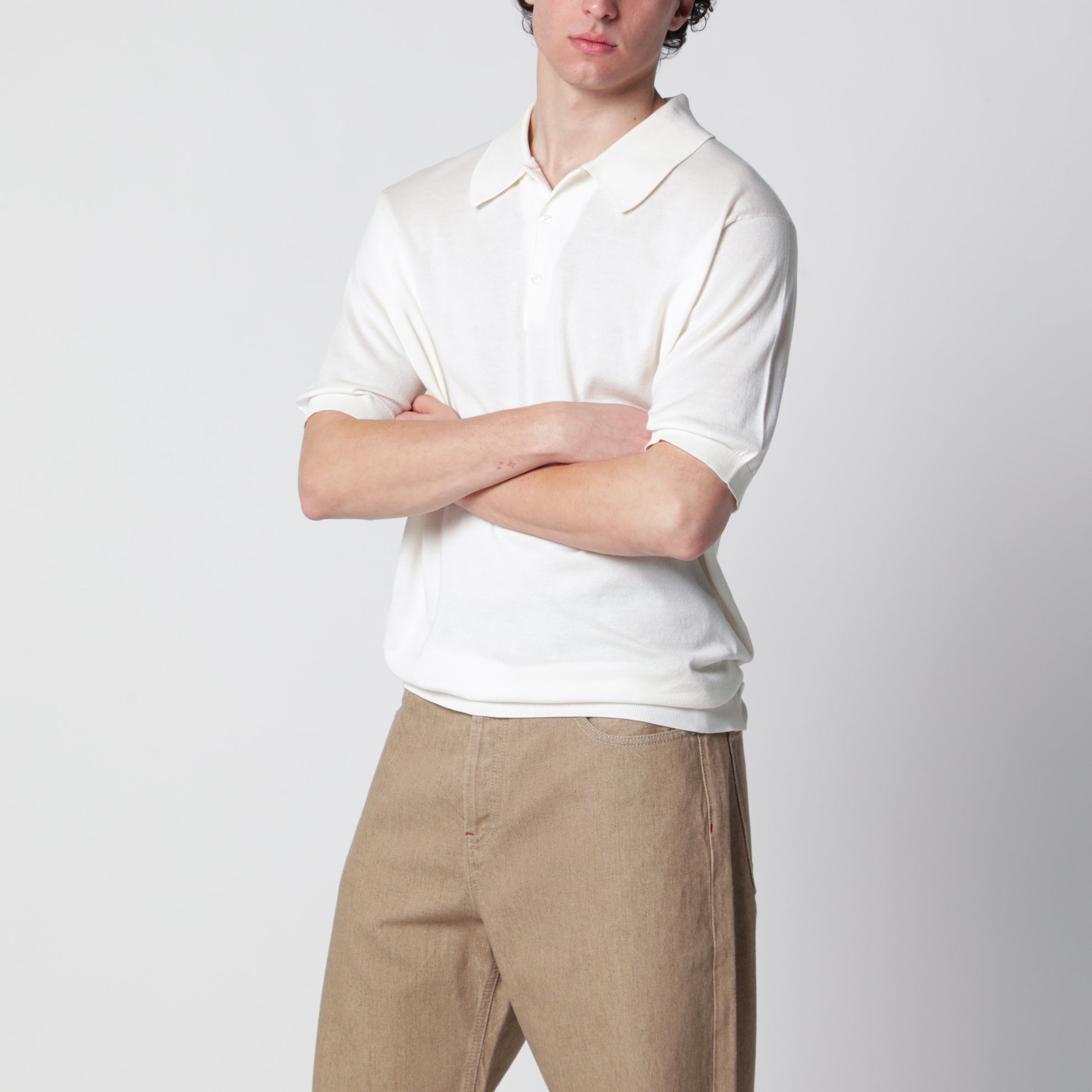 Polo Isis bianca in cotone