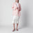 Single-breasted pink linen blazer