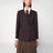 Braune doppelreihige Jacke aus Wollmischung