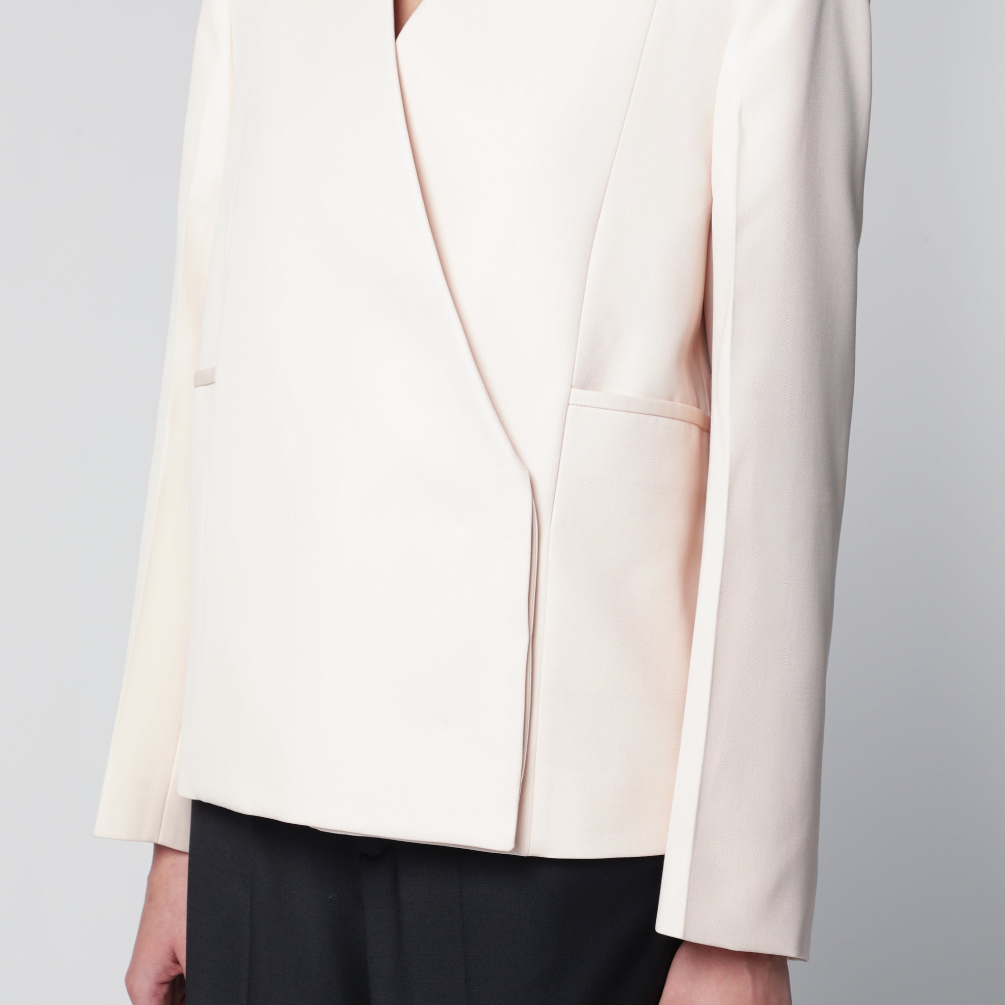 Blazer in lana color toile
