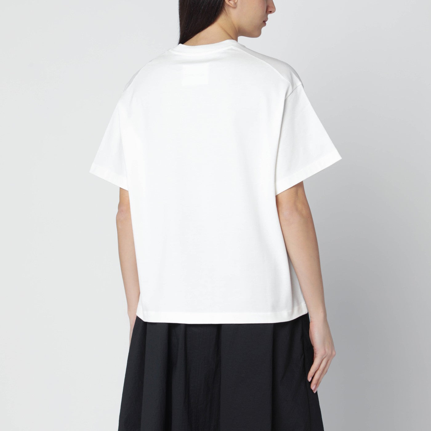 T-shirt large blanc avec logo