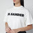 T-shirt large blanc avec logo