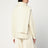 Maglione avorio in lana con sciarpa
