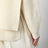 Maglione avorio in lana con sciarpa