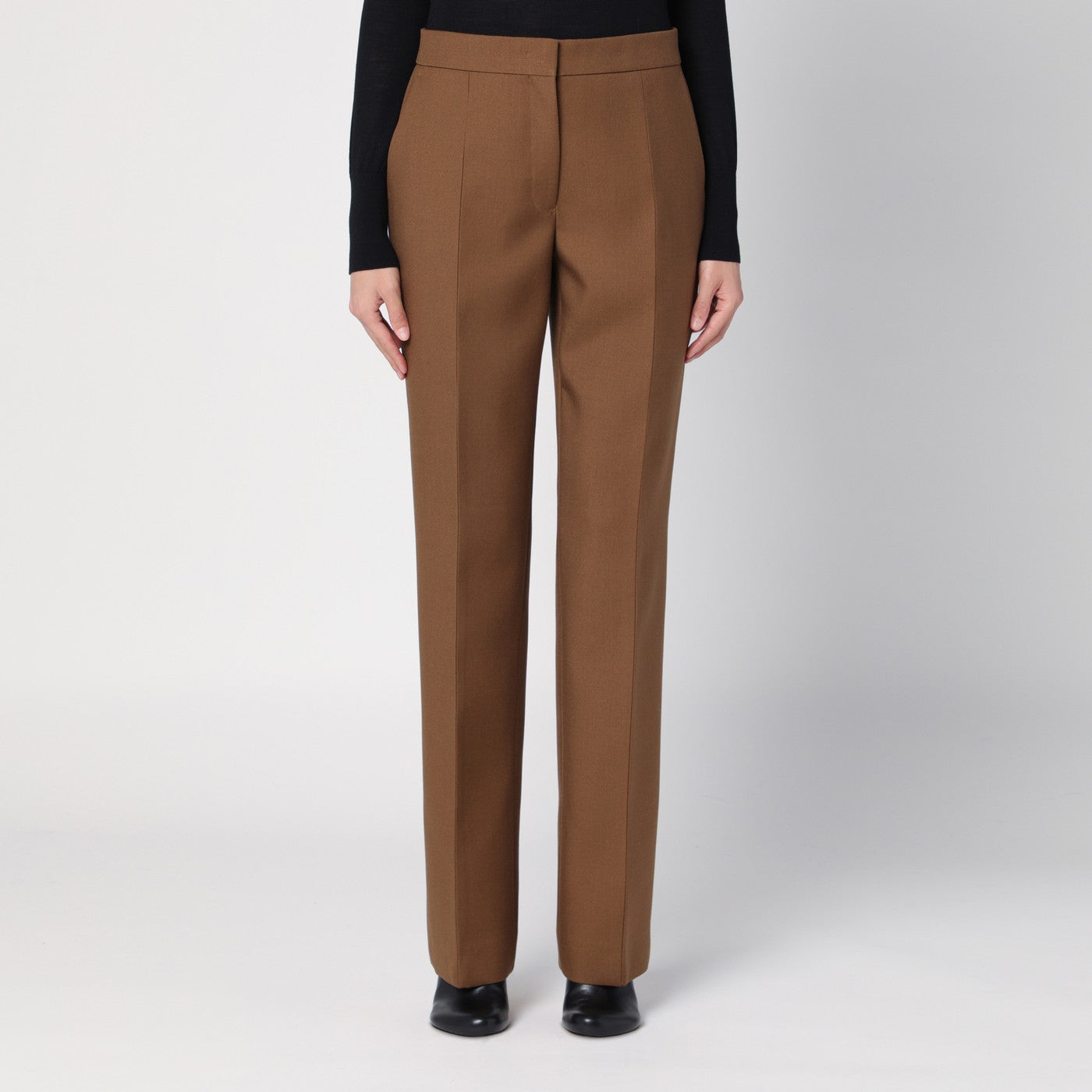 Brown wool trousers