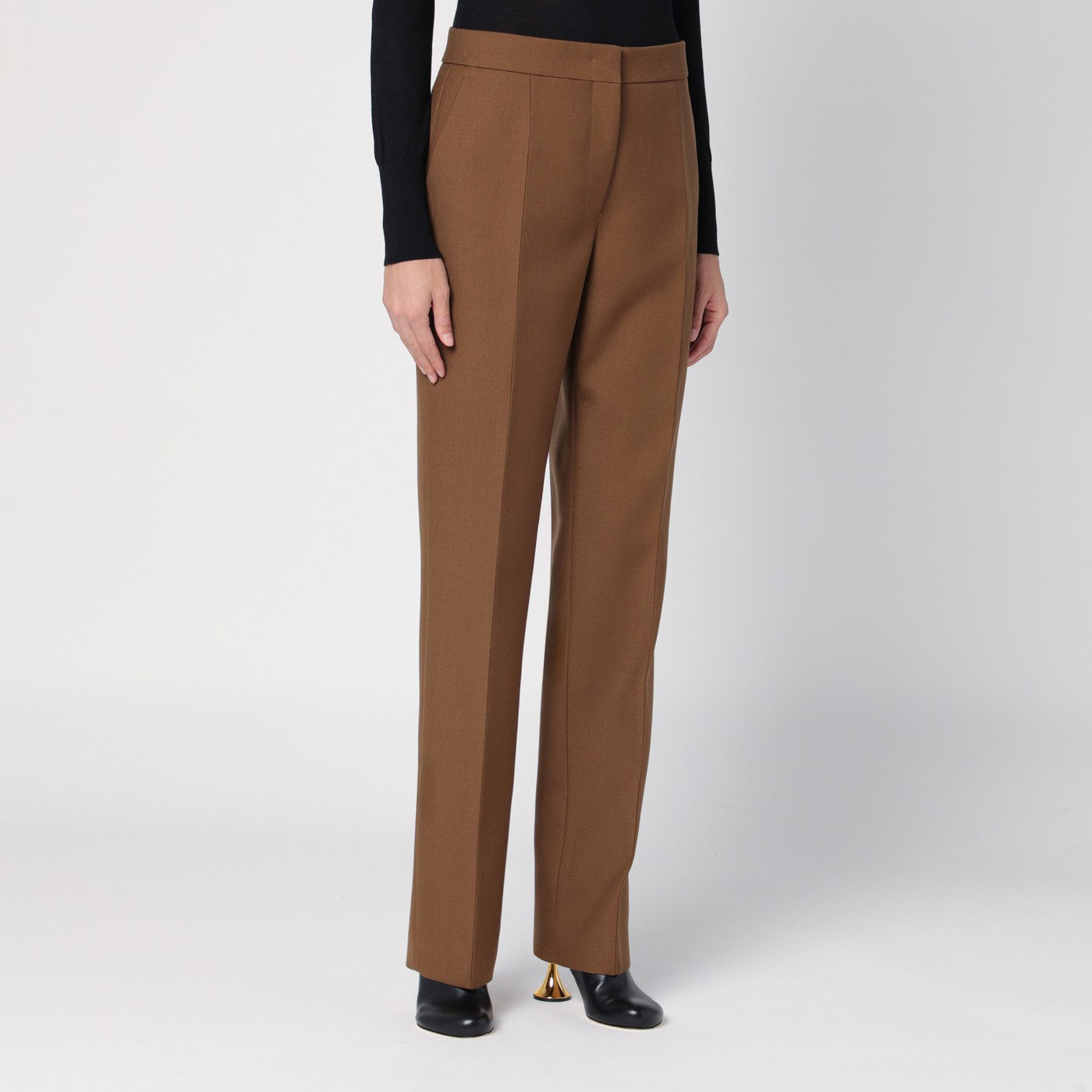 Brown wool trousers