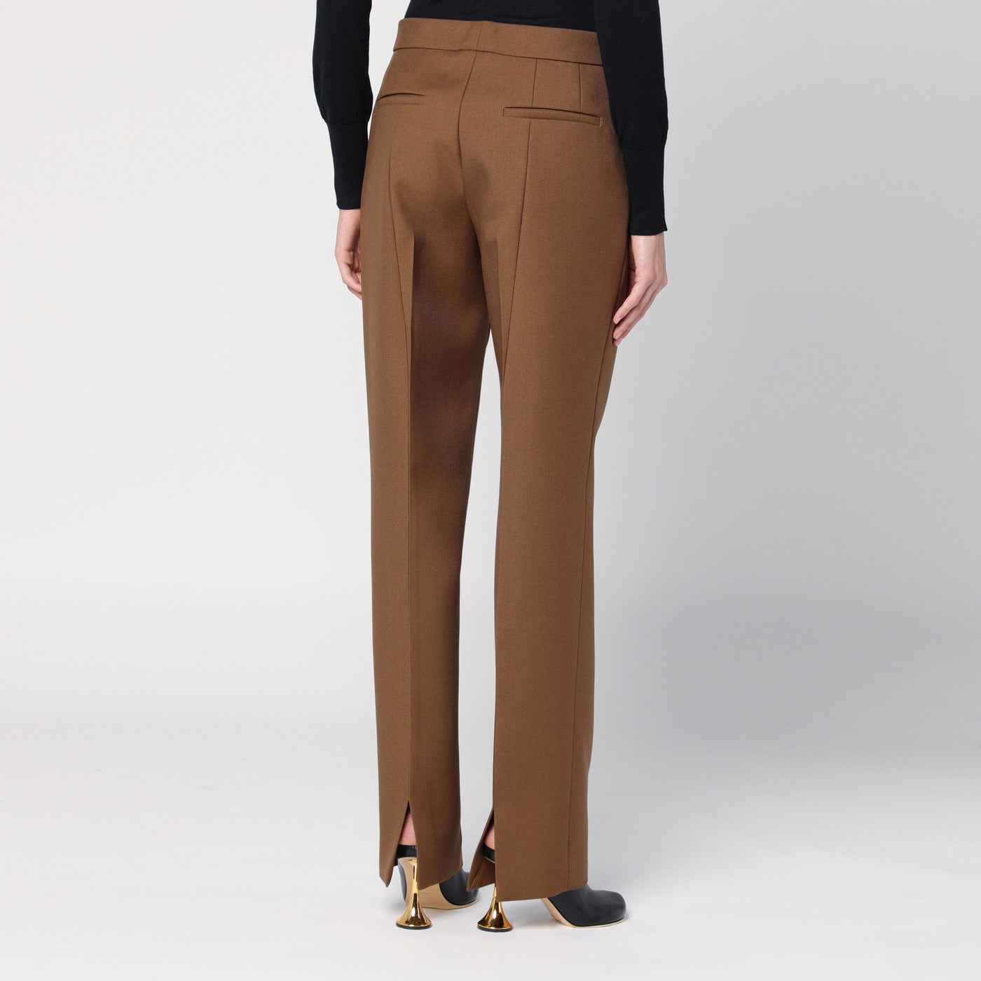Brown wool trousers