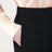 Pantalone ampio nero in misto seta