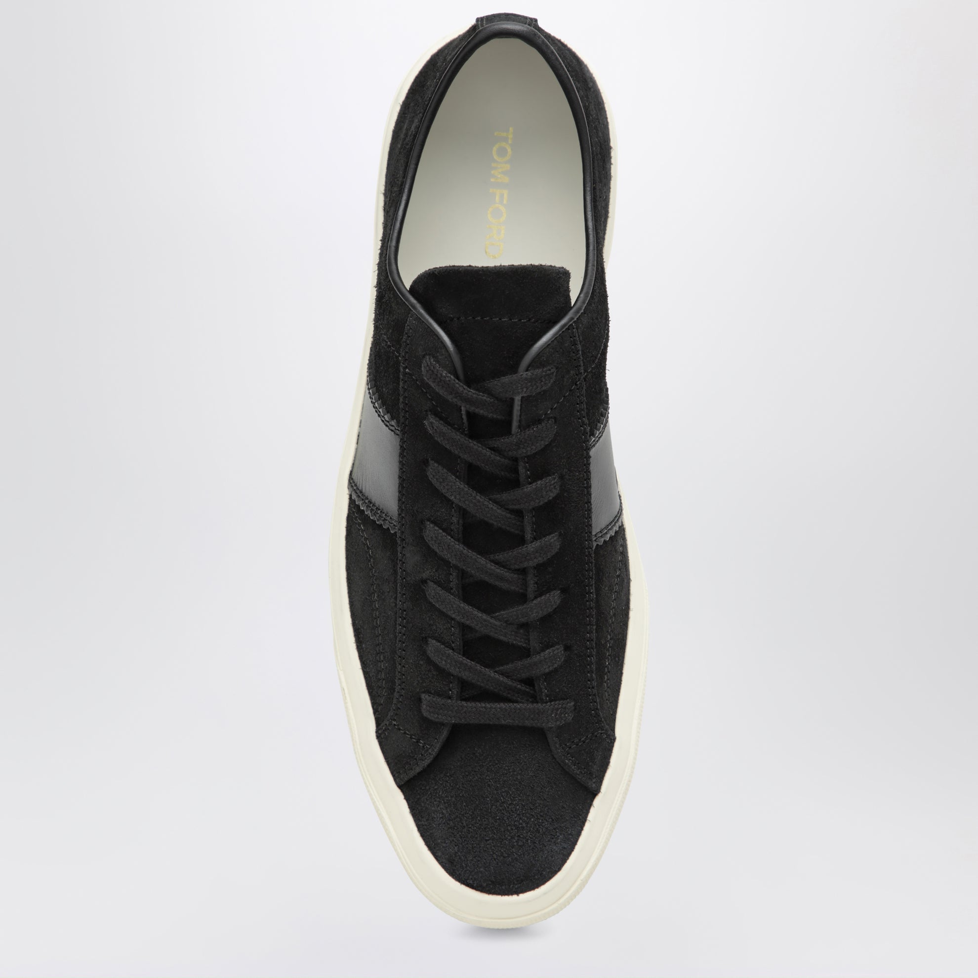 Sneakers nera in pelle scamosciata