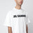 T-shirt boxy bianca con logo