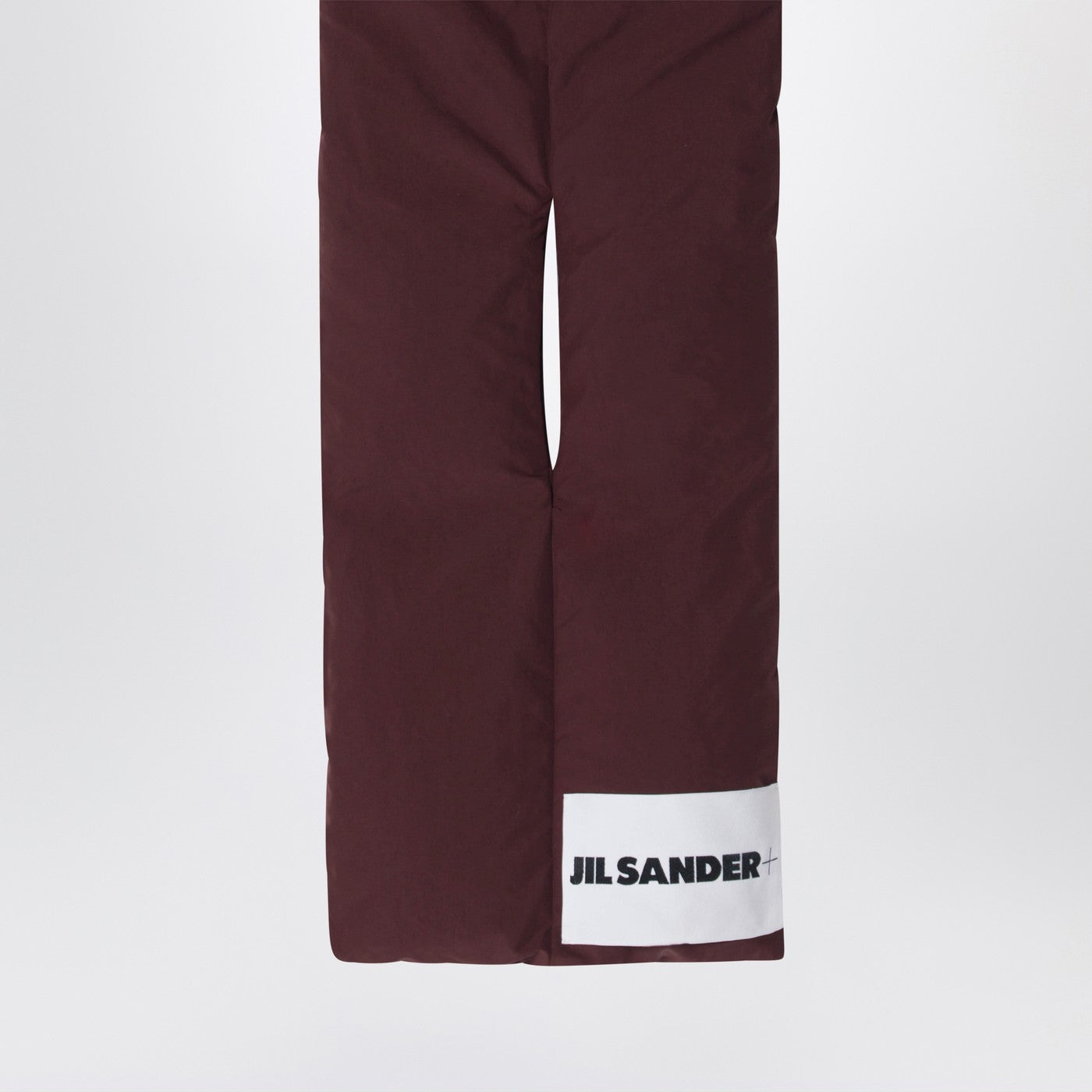 Plum padded scarf with logo