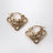 Anagram Bombé gold brass hoop earrings