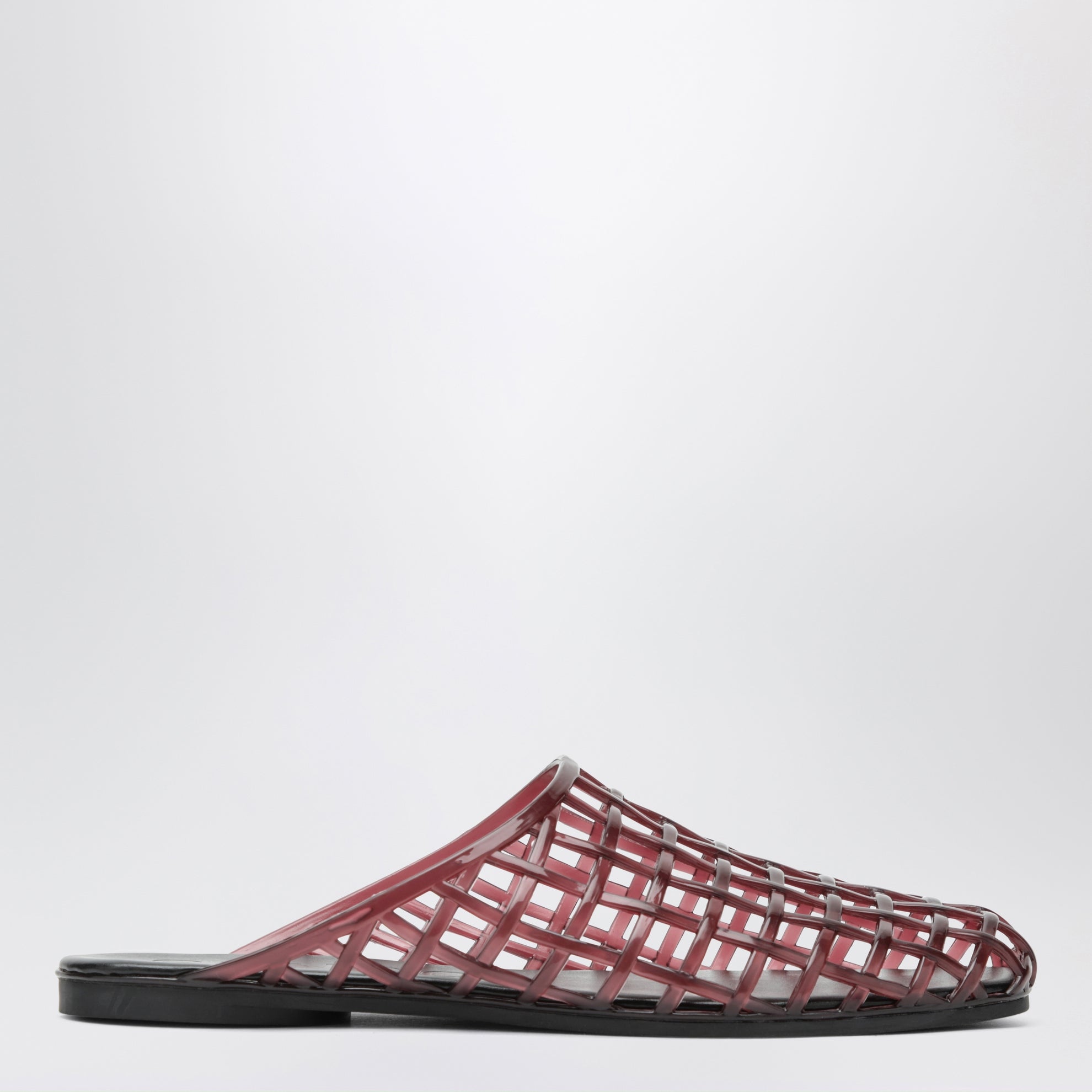 Sabot Jacey in gomma a rete color melanzana