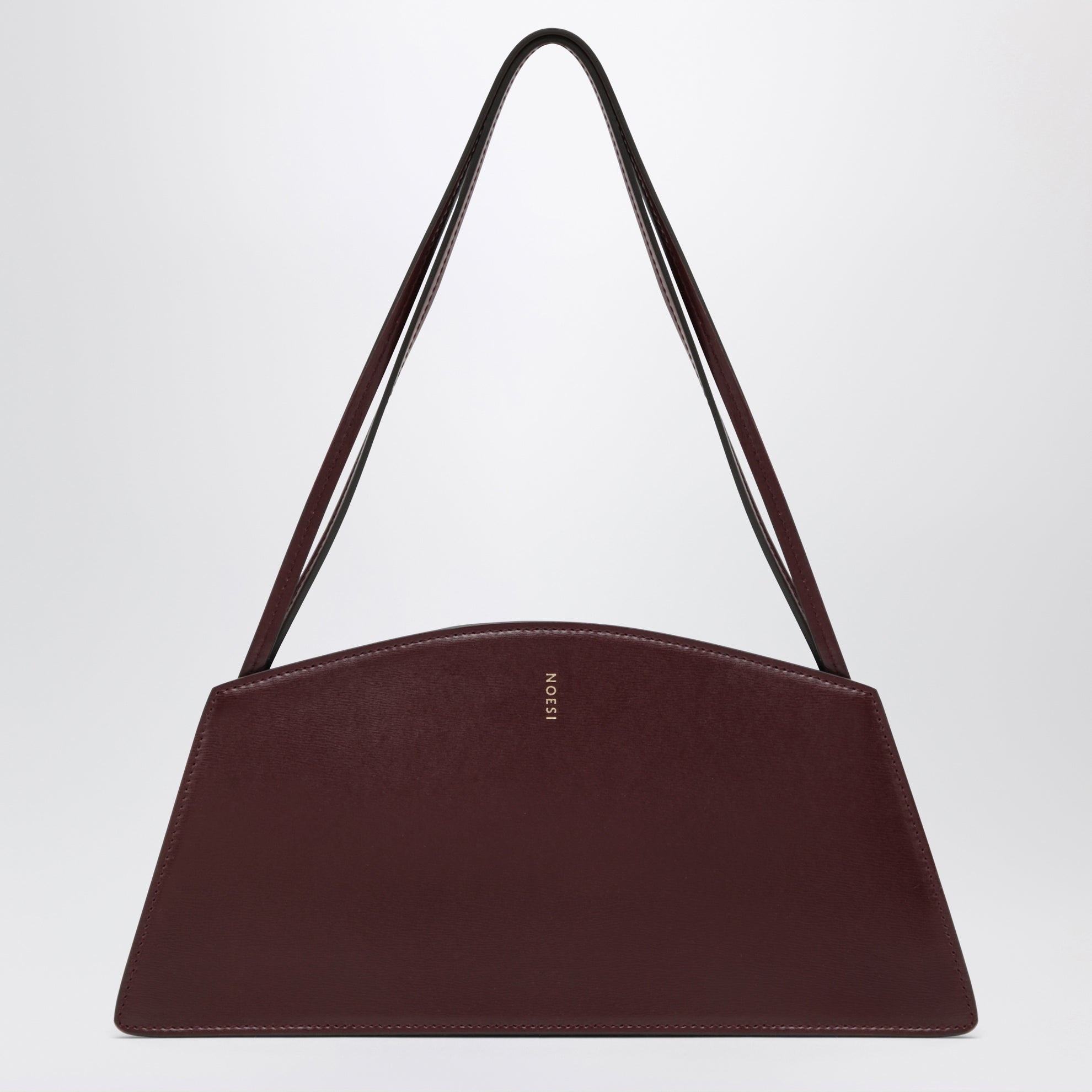 Borsa Jade color prugna in pelle liscia