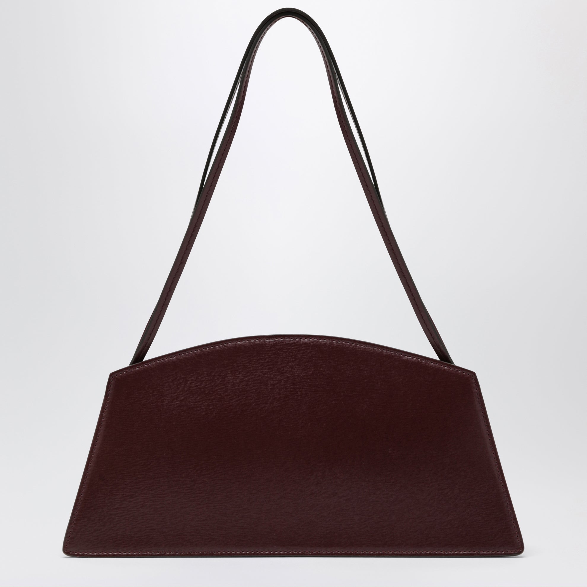 Borsa Jade color prugna in pelle liscia