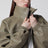 Blouson bomber Nolita en similicuir vert sauge