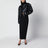 Veste courte noire en simili-cuir