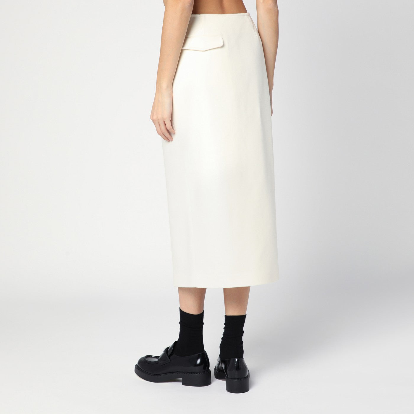 White Jagger midi skirt