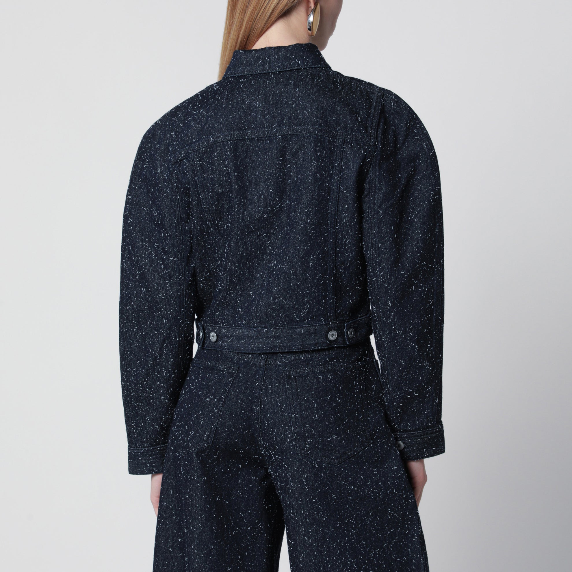 Navy blue denim de-Nîmes Ovalo jacket