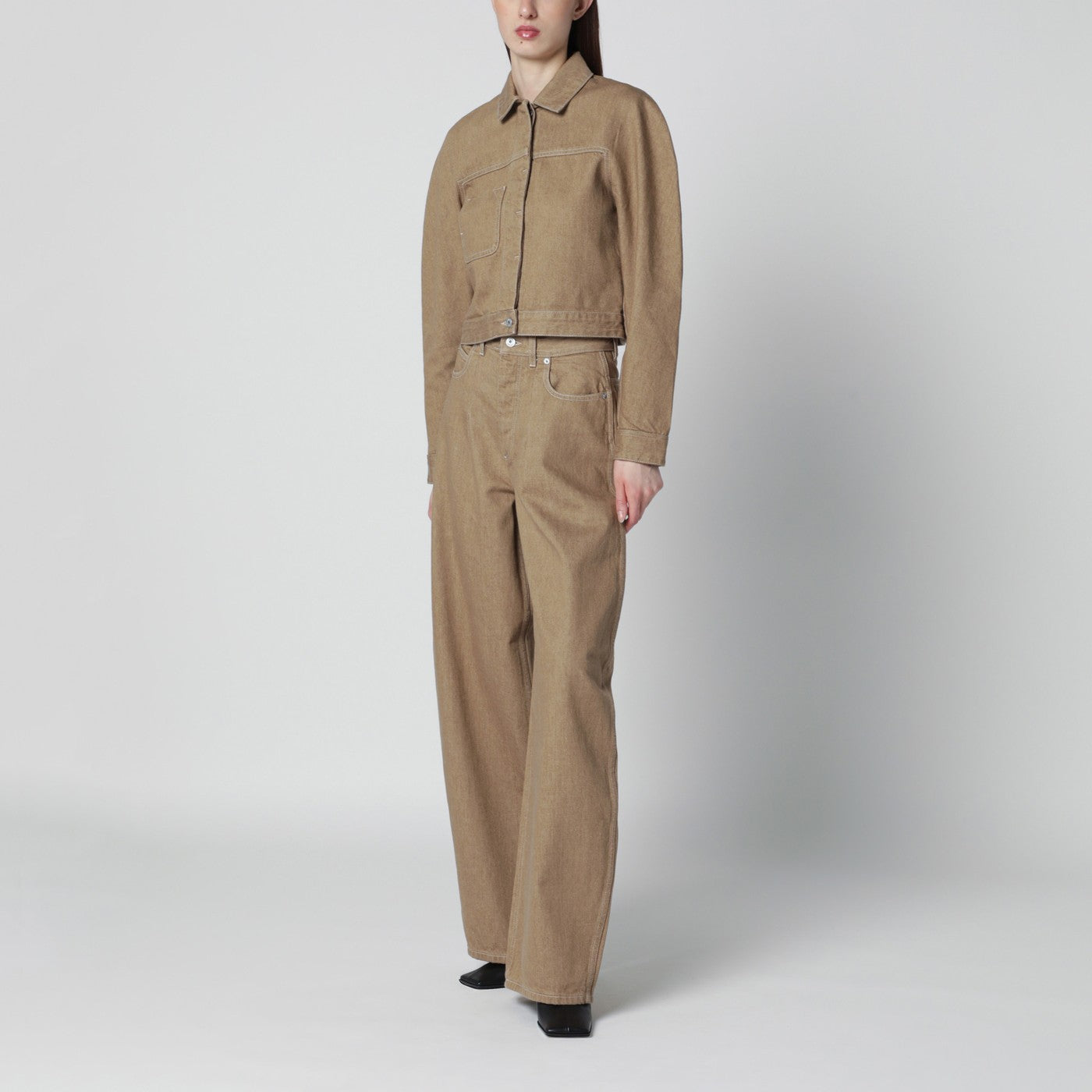 Beige Ovalo cargo jacket