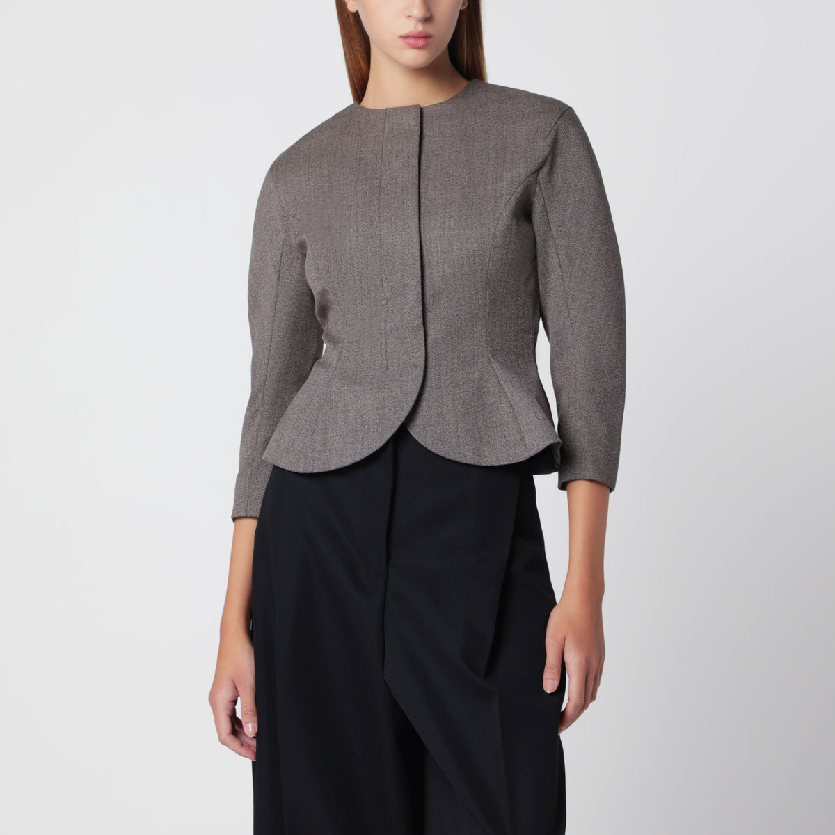 Veste Palmier marron en laine