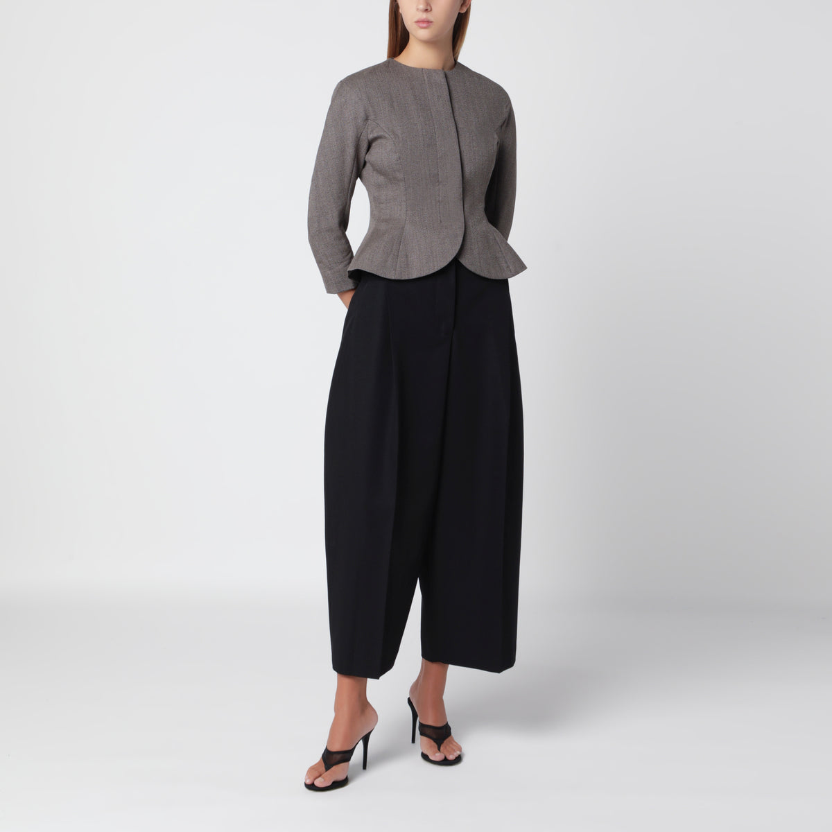Veste Palmier marron en laine