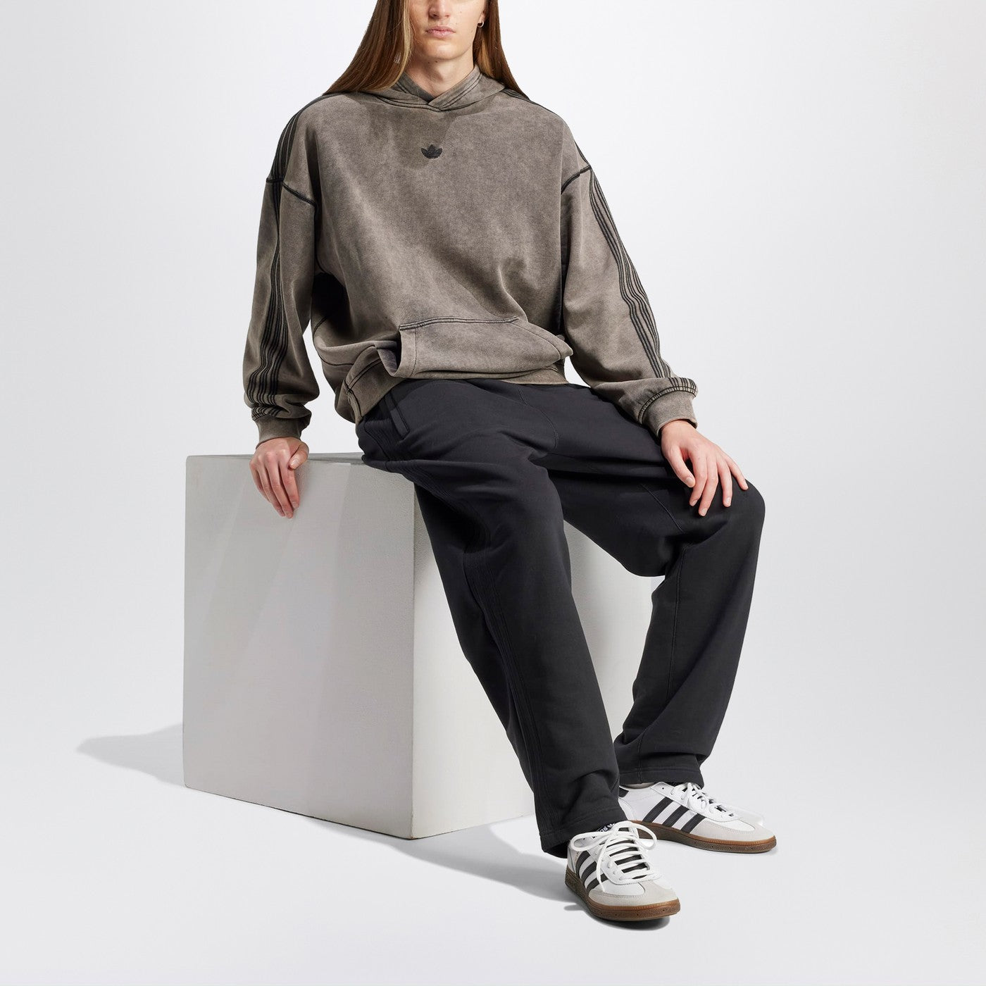 Black cotton jogger pants