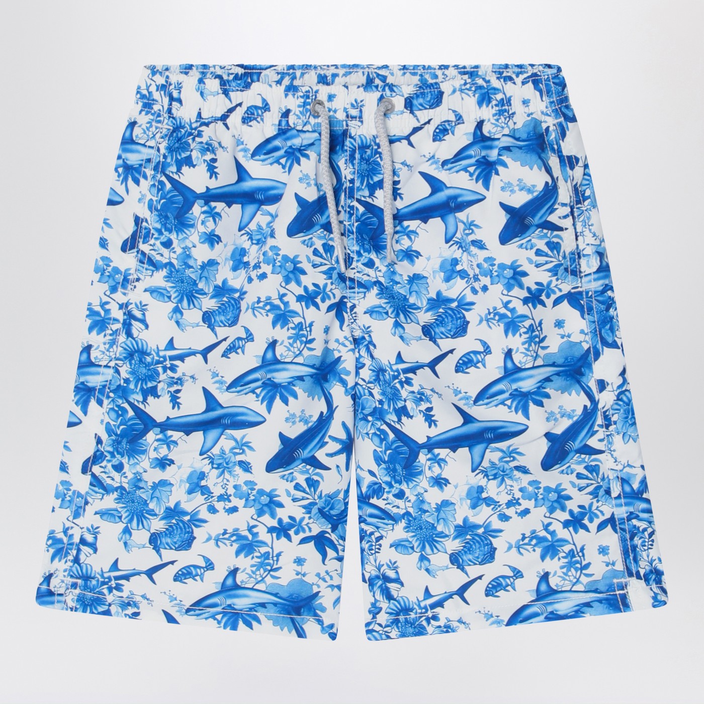Jean long swimsuit with sharks